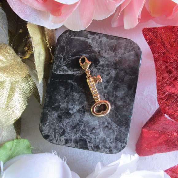 💖 PARISIAN LIGHTS BY VONELLE VINTAGE KEY CHARM WITH CRYSTALS – NWOT 💖 - Picture 10 of 16